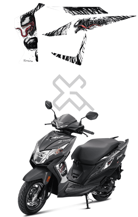 Honda Dio Bs6 Venom Sticker | Dio Bs6 Venom Decal